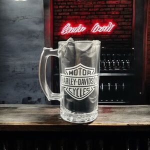 Harley Davidson 16oz Beer Mug | Collectible Barware